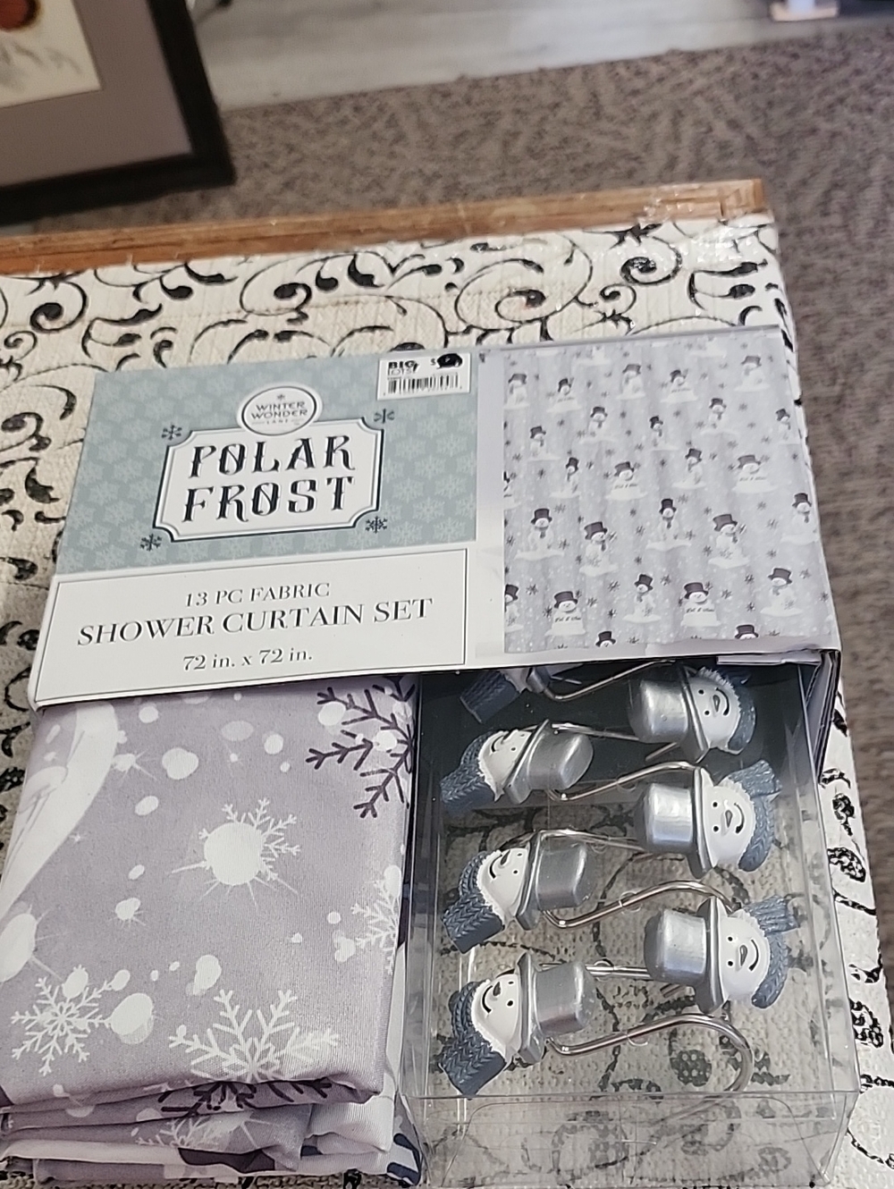 Polar Frost 13 Pc. Fabric SHhower Curtain Set